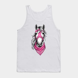 horse with pink bandana Tank Top